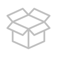 a white box with a grey outline on a white background